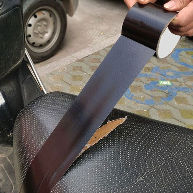 Wasserdichtes Leder-Reparaturband in Schwarz als selbstklebendes Faserband zur Leckabdichtung und Versiegelung - Bild 1
