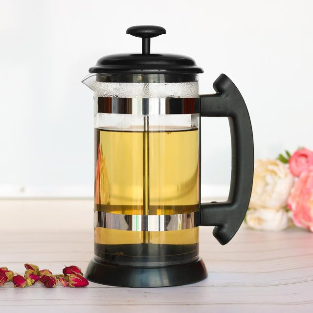 i cafilas French Press Kaffeebereiter aus Edelstahl und Borosilikatglas, transparent, 1000 ml - Bild 1