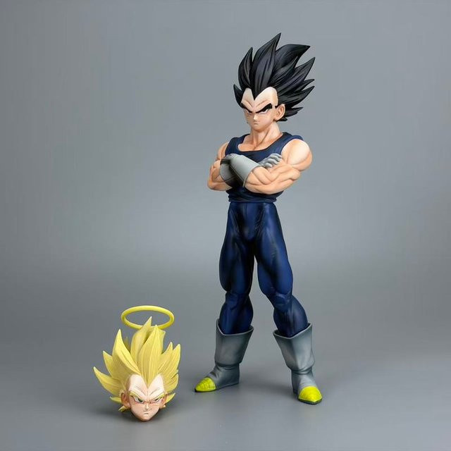 YJ Studio Dragon Ball Vegeta, PVC-Statue, 2 Köpfe, 28cm - Bild 1