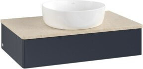 V&B Waschtischunterschrank Antao ohne Frontstruktur in Mattweiß B/T/H: 80 x 50 x 19 cm - Bild 1