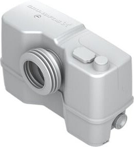 Grundfos Sololift2 T WC-3 Kleinhebeanlage in Weiß und Edelstahl, 0,62 kW, B/T/H: 45,3 x 17,55 x 34,7 cm - Bild 1