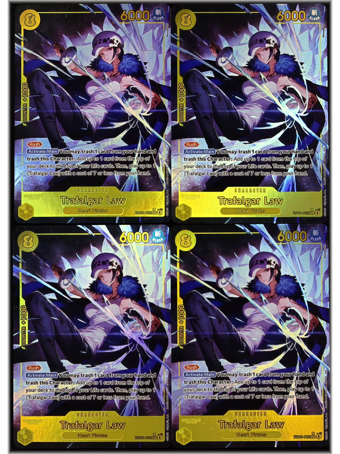 Bandai One Piece Law SEC V1 V2, Sammelkarten, Englisch, Gelb - Bild 4