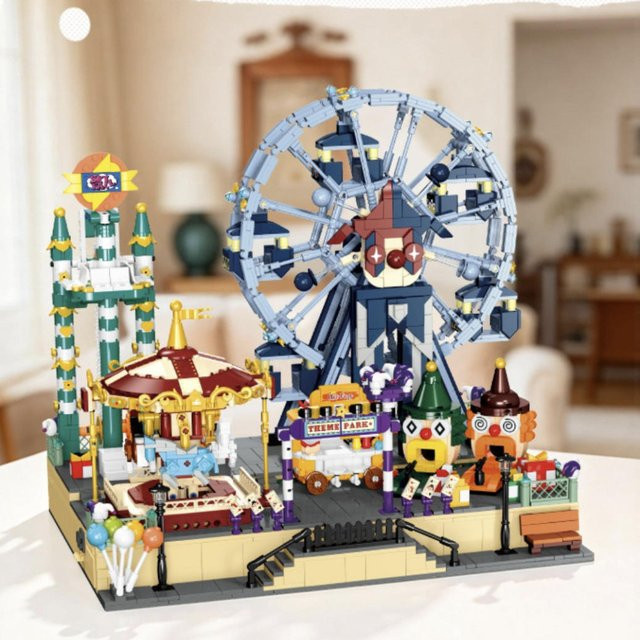 SixBricks Vergnügungspark-Riesenrad, ferngesteuertes Bausteine-Set - Bild 1