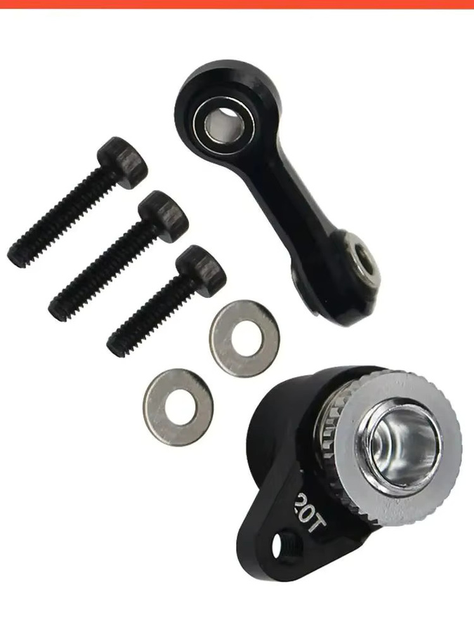 Hot Racing Aluminium-Servohorn, Metall, Schwarz - Bild 2