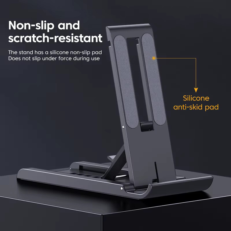 KAFNHCKA Tragbarer Handy-Ständer in Grün, faltbarer und skalierbarer Smartphone-Halter sowie Tablet-Halterung für Desktop und iPhone oder Xiaomi - Bild 4