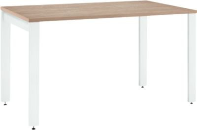 Schäfer Shop Select Schreibtisch LOGIN 4-Fuß in Eiche und Verkehrsweiß, B/T/H: 120 x 80 x 74 cm - Bild 1