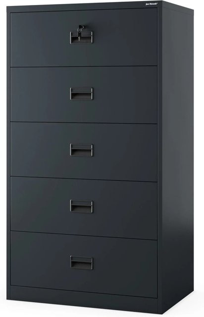 JAN NOWAK Aktenschrank SARA XL V5 aus Metall in Anthrazit, H: 162 cm, B: 90 cm, T: 60 cm - Bild 1