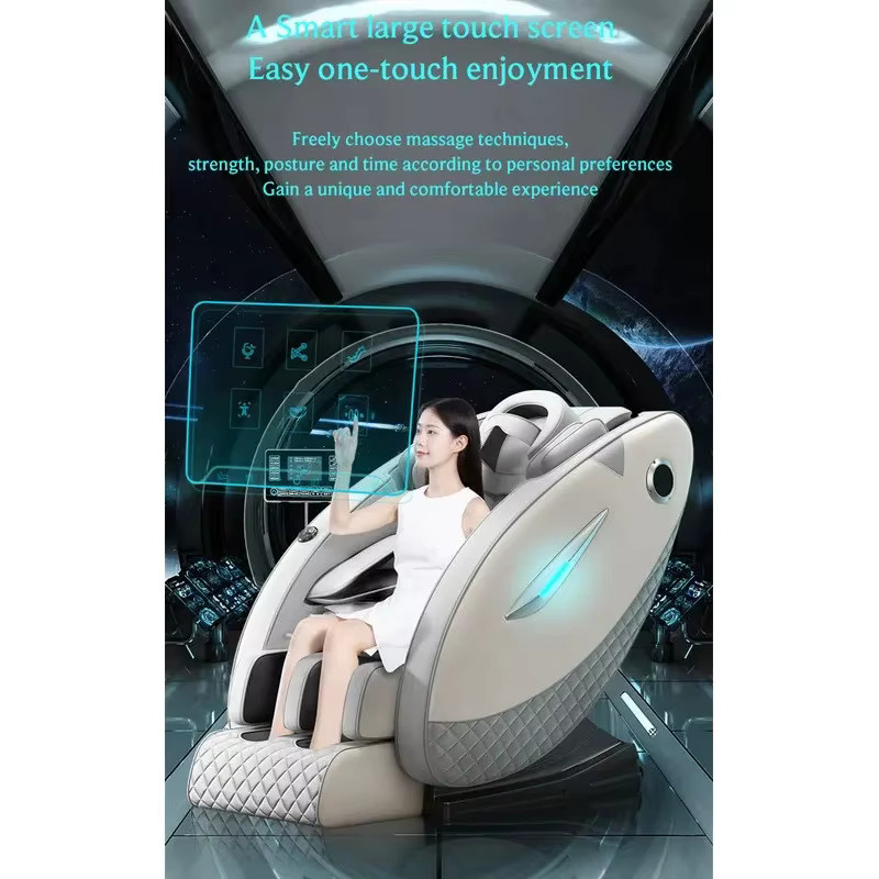 FULANG 4D Ganzkörper-Entspannungsmassagestuhl mit SL-Track, Zero Gravity, Shiatsu-Funktion, Bluetooth-Lautsprecher und KI-Steuerung, Farbe: Schwarz - Bild 2