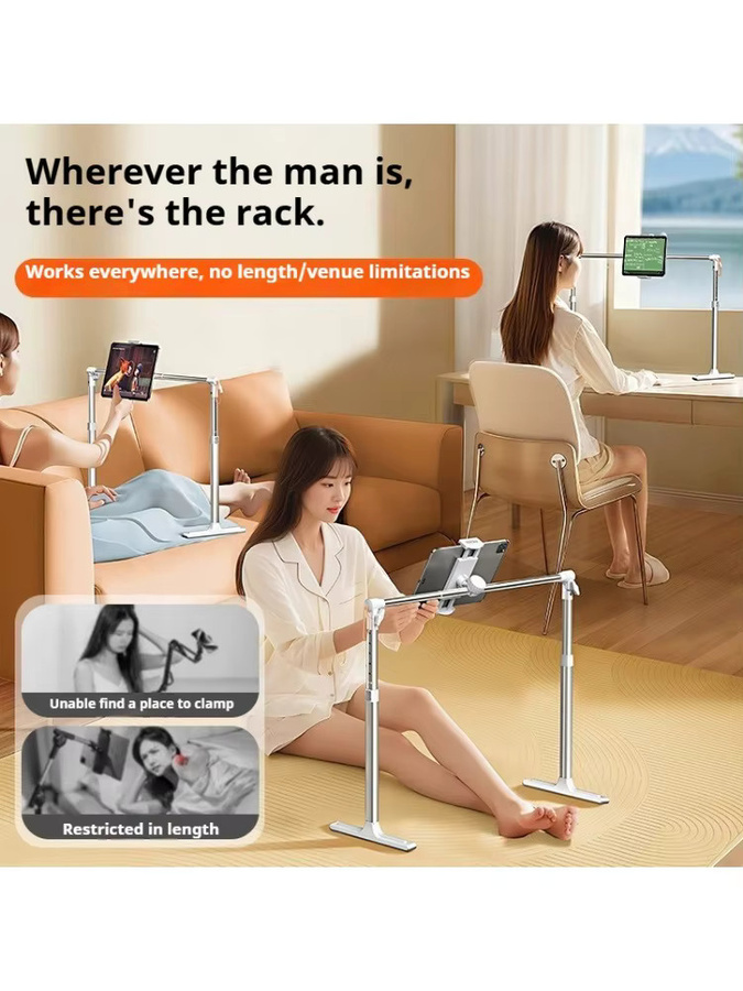 EARY Tablet-Ständer und Telefonhalter für Bettgestelle, höhenverstellbare Halterung für iPhone, Samsung und iPad von 4,7 bis 12,9 Zoll - Bild 6