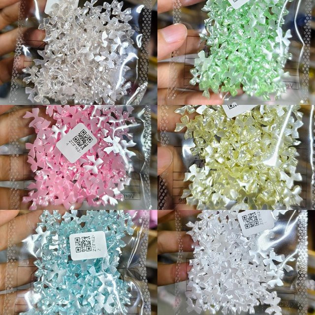MAFANAILS Nagelkunst-Charms, 100 Stück, Satin, Bowknot - Bild 1
