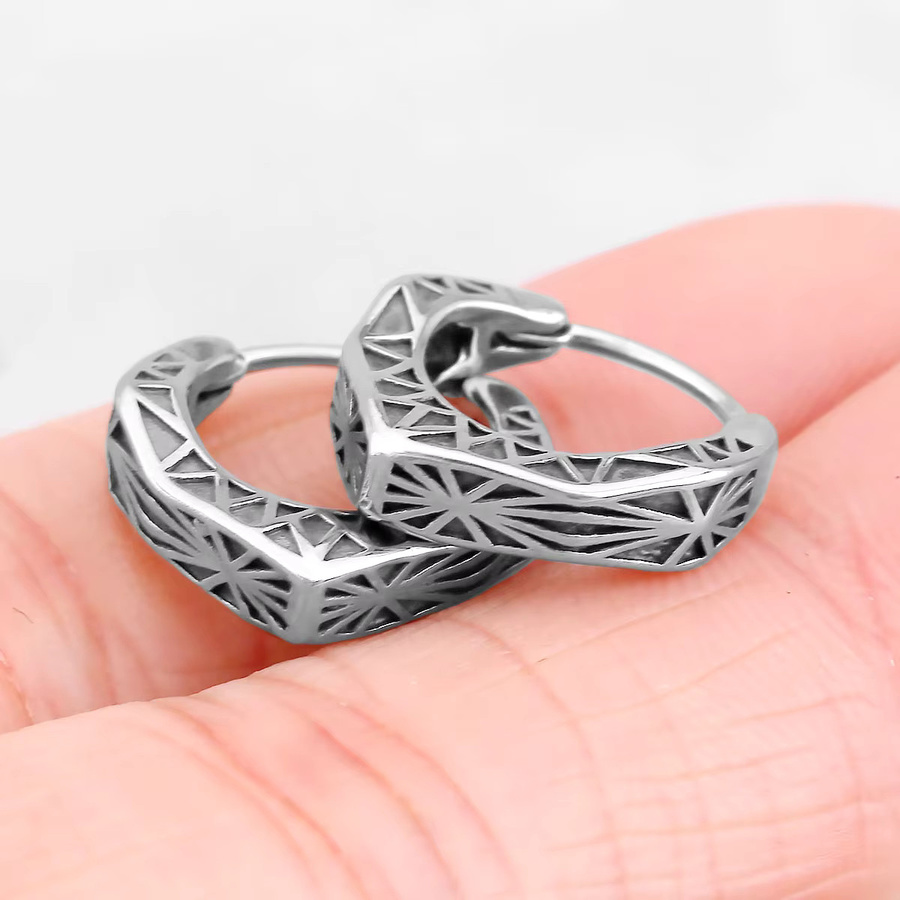 Ohrringe Rune Viking, Silber, Herren - Bild 3