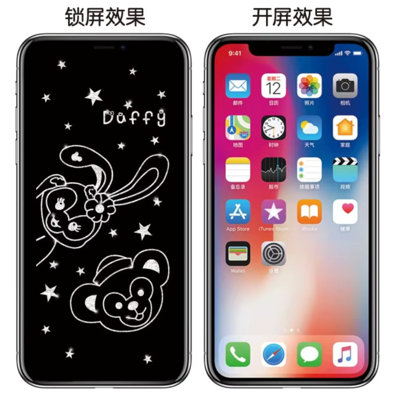 Disney Winnie the Pooh Displayschutzfolie aus gehärtetem Glas für iPhone 17 16 15 14 13 12 11 Pro Max X XR XS transparent - Bild 3