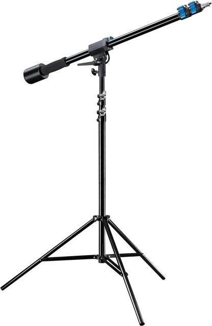 Walimex Pro Galgenstativ aus Aluminium in Schwarz, Höhe: 115-400 cm, Traglast: 2-5 kg - Bild 1