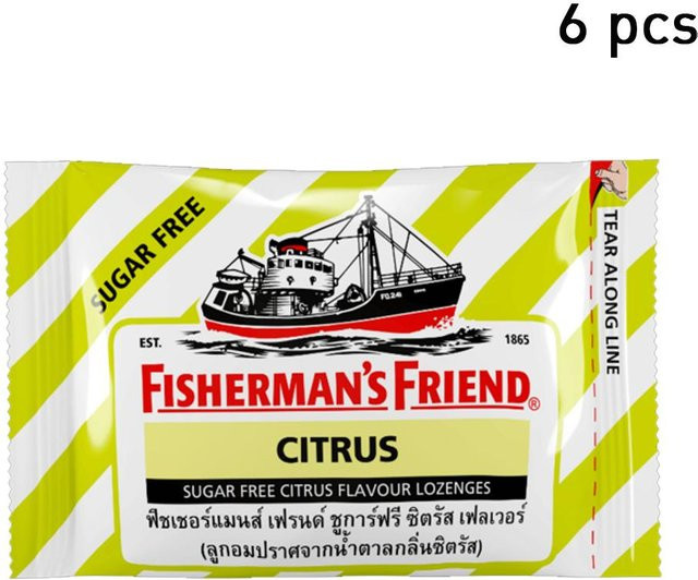 Fisherman's Friend Lutschtabletten Zitrus zuckerfrei 6 x 25 g - Bild 1