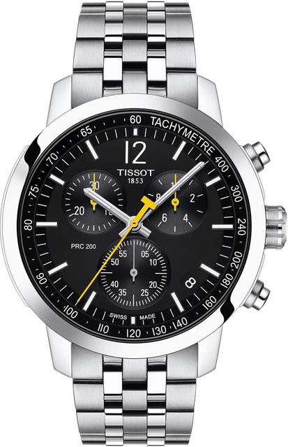 Tissot Chronograph, Quarz, Edelstahl, Schwarz, 43 mm, Herren - Bild 1
