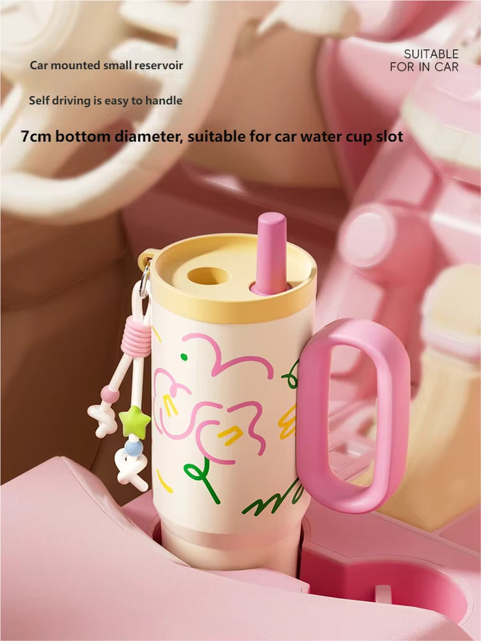 COOKER KING vakuumisolierter Edelstahlbecher mit Strohhalm aus 316-Material, Multicolor, 720 ml - Bild 2