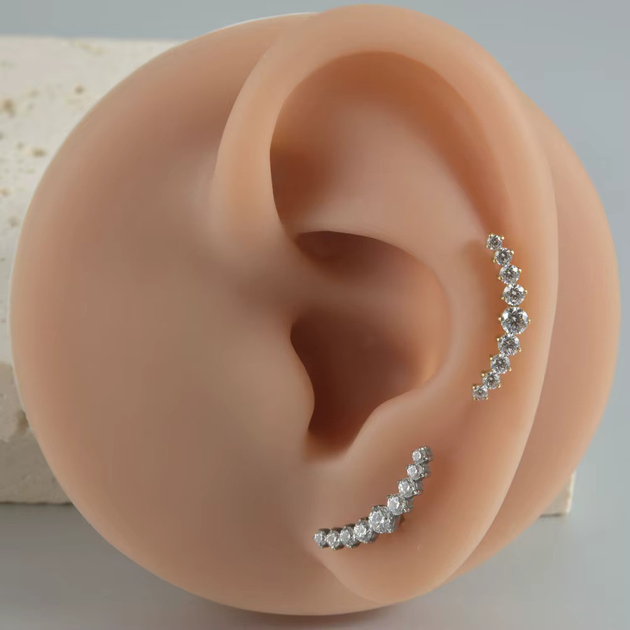 Dreamlee Ohrstecker Titan, Zirkonia, Unisex - Bild 2