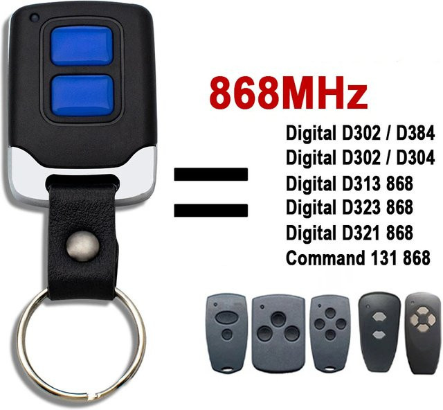 Scimagic-RC Garagentor-Fernbedienung 868 MHz in Schwarz für Digital D302 D304 D313 D321 D382 Türöffner-Sender-Duplikator - Bild 1