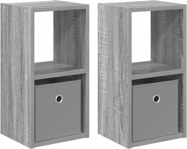 vidaXL Nachttisch Set 2 Stück in Grau Sonoma, modern, B/T/H: 25,5 x 22 x 49,5 cm - Bild 1