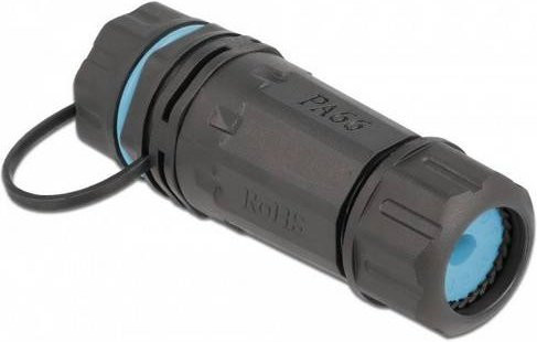 Delock RJ45 Netzwerk Adapter Ethernet LAN Schwarz (1x RJ45-Buchse - 1x RJ45-Buchse) - Bild 1