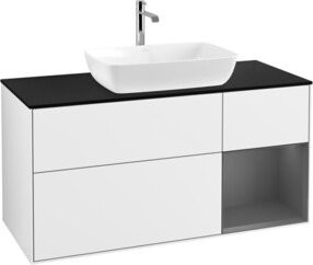 V&B Waschtischunterschrank Finion mit Wandbeleuchtung, Weiß lackiert, Breite: 120 cm, Tiefe: 50,1 cm, Höhe: 50,1 cm - Bild 1