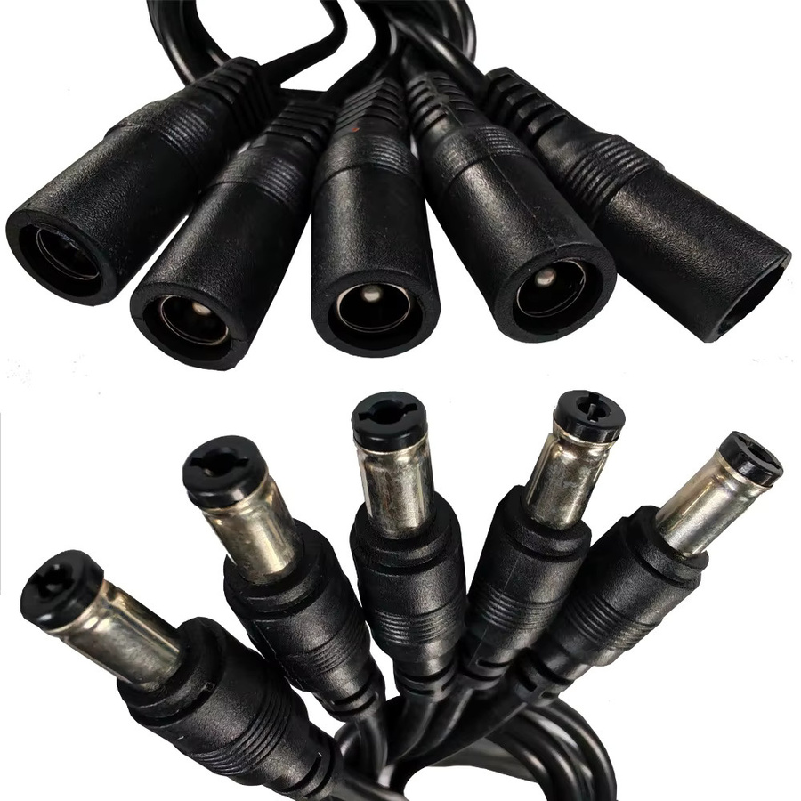 JIEN DC Kabel Stecker Set mit männlichen und weiblichen 5,5x2,1mm Hohlsteckverbindern in Schwarz - Bild 4