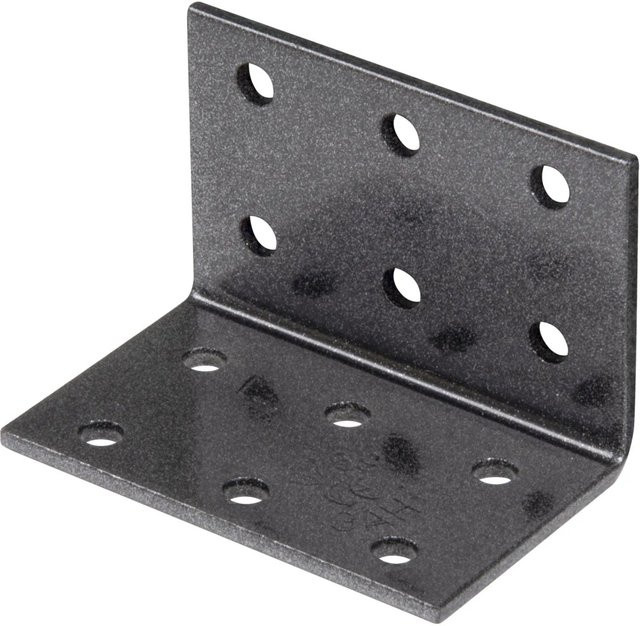 GAH Alberts Duravis Lochplattenwinkel aus Stahl in Schwarz mit Duplexbeschichtung B/T/H: 40 x 40 x 60 mm - Bild 1