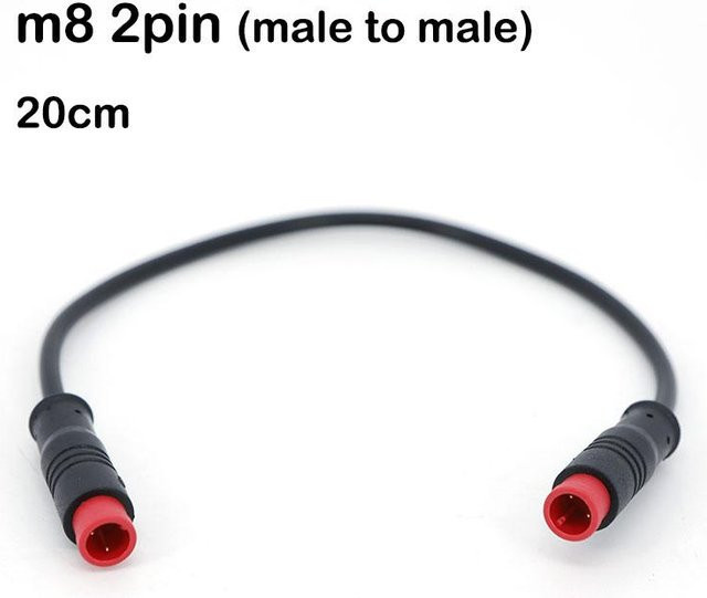 XHJ12 M8 E-Bike Steckverbinder Set Wasserdicht für Display Anschluss 2-Pin 3-Pin 5-Pin Stecker zu Buchse Grau - Bild 1