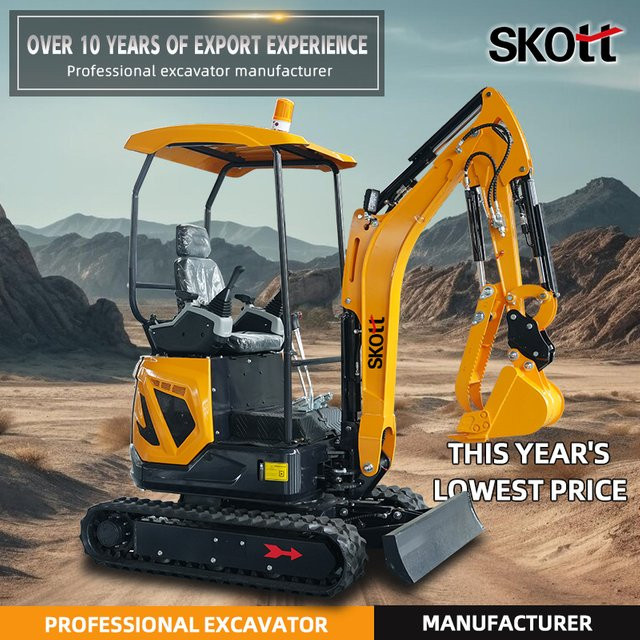 Skott Minibagger 1,8T in Gelb CE-zertifiziert - Bild 1