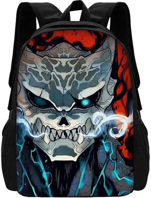 Fancy Style Studio Anime Kaiju Nr. 8 Schulset für Kinder mit Rucksack, Brotdose und Federmäppchen in Mehrfarbig - Bild 1
