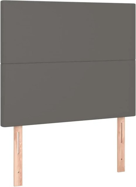 vidaXL LED Kopfteil in Grau aus Kunstleder mit integrierter Beleuchtung und USB-Ladeanschluss, B/T/H: 128 x 80 x 5 cm - Bild 1