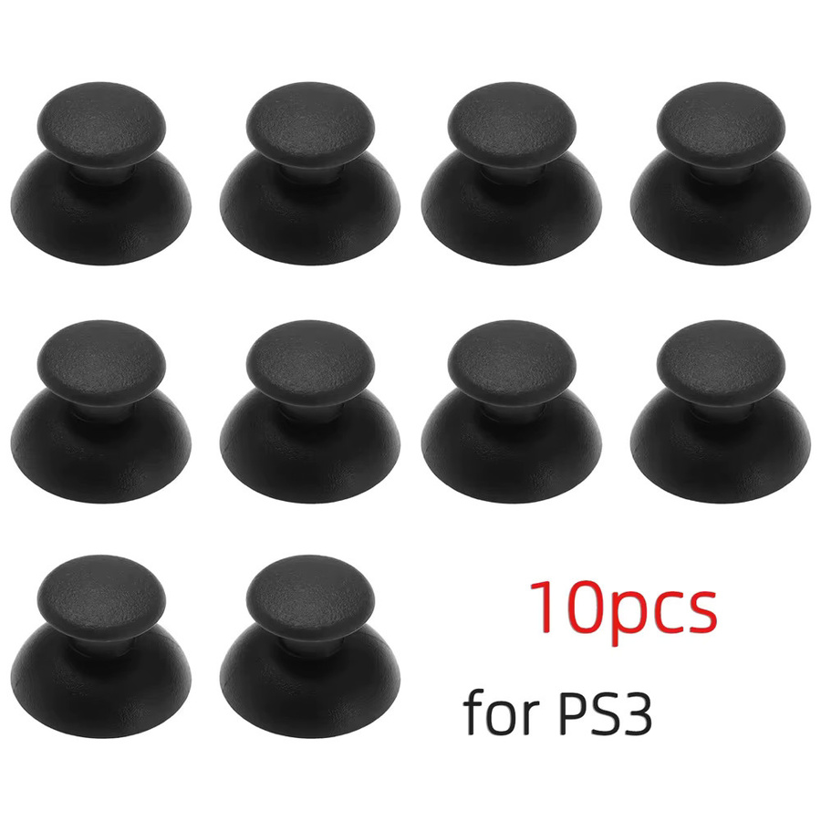 TECTINTER 10er Set Ersatz Thumbsticks in Schwarz für PS5, PS4, PS3, PS2, Xbox One sowie Xbox Series X und S als Analog Joystick Caps Reparatur Set - Bild 4
