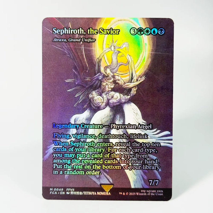 Hasbro Final Fantasy Commander Series Set Cloud Y'shtola Sephiroth Reisender Chocobo Ancient Copper Dragon HoloFoil Proxy-Karten - Bild 3