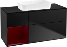 V&B Waschtischunterschrank Finion in Blau Matt Lacquer, B/T: 120 x 60 cm - Bild 1