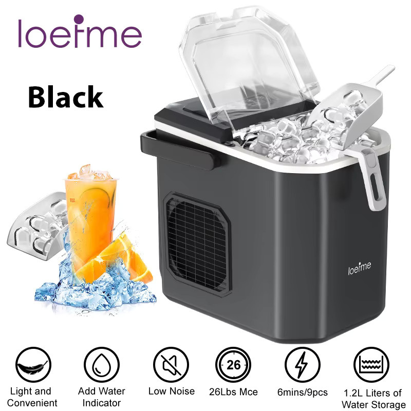Loefme Vollautomatischer kugelförmiger Eisbereiter für den Desktop in Schwarz mit 12 kg Kapazität pro 24 Stunden und automatischer Reinigungsfunktion - Bild 8