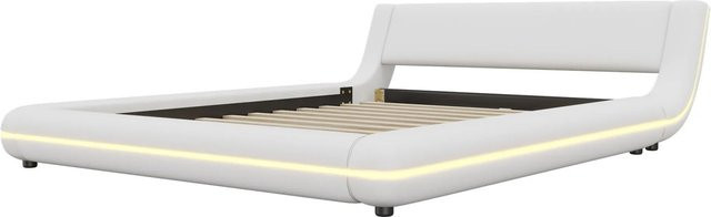okwish Bodenbett Weiß mit LED-Beleuchtung für das Schlafzimmer, B/T: 140 x 200 cm - Bild 1