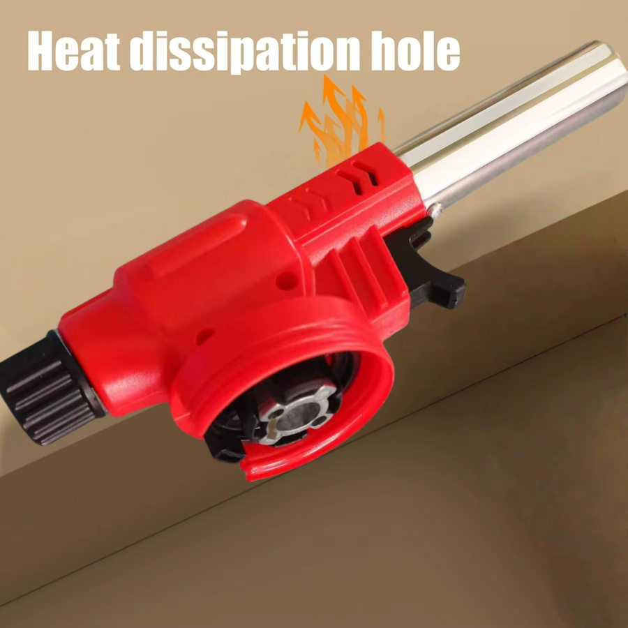 YDONGTLOGY Butanfackel in Rot mit verstellbarer Flamme und ergonomischem Griff für Karamell, Pudding und zum Backen - Bild 2