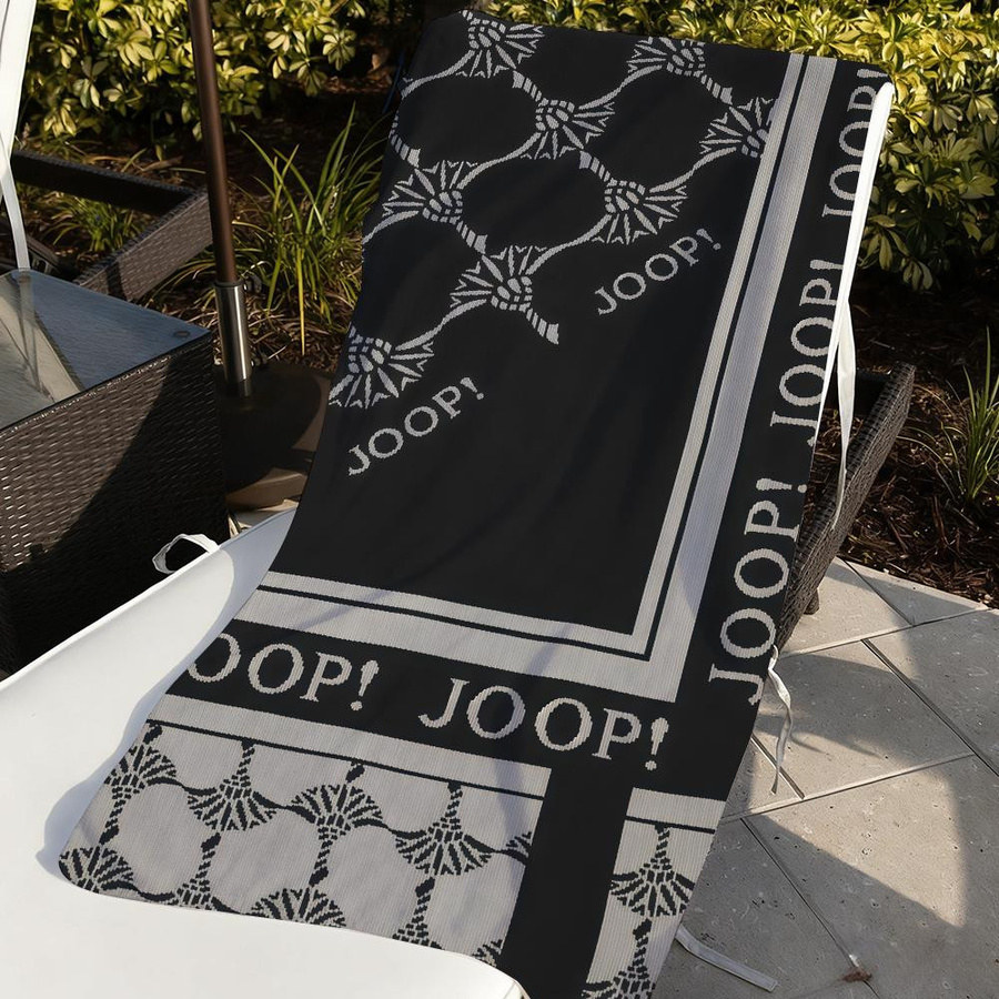 Joop Markenlogo Strandtuch Weiß, schnelltrocknend und sandfest, Breite: 60 cm, Höhe: 130 cm - Bild 2