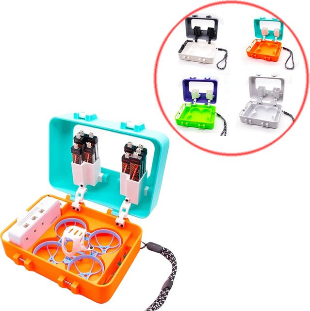 BetaFPV RC-Drohnen-Aufbewahrungskoffer für Air65/Air65 Pro (O4) mit Batteriebehälter und Anti-Verlust-Seil, 3D-gedrucktes Schutzgehäuse, erhältlich in Weiß, Grün oder Violett - Bild 1
