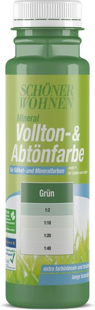 Schöner Wohnen Mineral Vollton- und Abtönfarbe Grün matt 250 ml - Bild 1