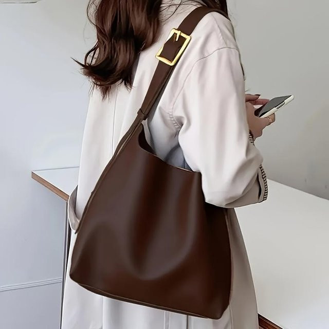2-teiliges Handtaschen-Set, kaffeebraun, Unisex - Bild 1