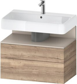 Duravit Waschtischunterschrank Qatego in Braun Matt, Wandhängend, B/T/H: 79 x 47 x 59 cm - Bild 1