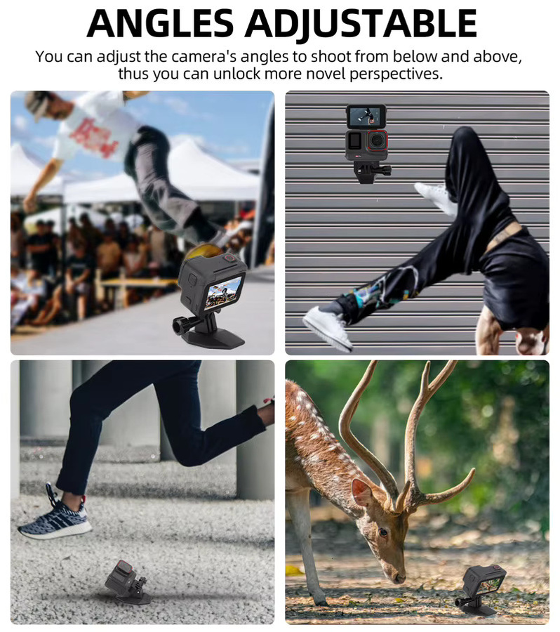 Magnetische Motorrad-Halterung für DJI OSMO Pocket, Insta 360 X5 X4, GO 3S und ACE Pro 2 Kameras in Schwarz - Bild 2