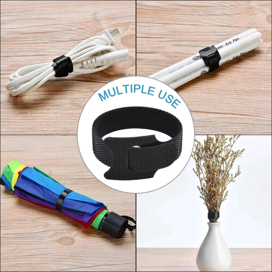 Kabel-Organizer und Kabelmanagement in Schwarz zur Kabelorganisation und als Kabelschutzband - Bild 2