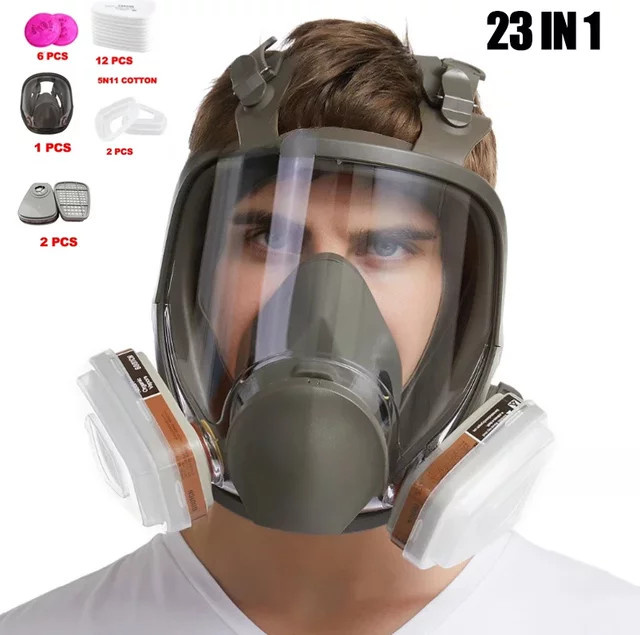 Vollgesichtsmaske 6800 industrielle Sprühschutzmaske zum Schutz gegen Formaldehyd - Bild 1