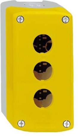 Schneider Electric XALK03 Leergehäuse aus Kunststoff in Gelb für die Aufputzmontage - Bild 1
