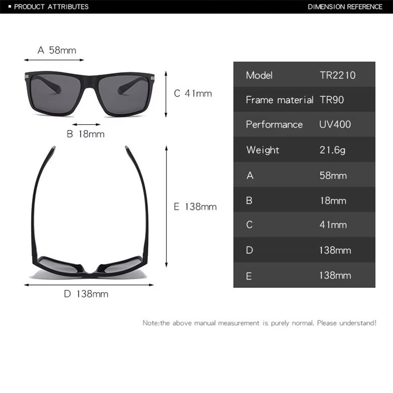 Sport Square Sonnenbrille, Vollrand, Schwarz, Kunststoff - Bild 2