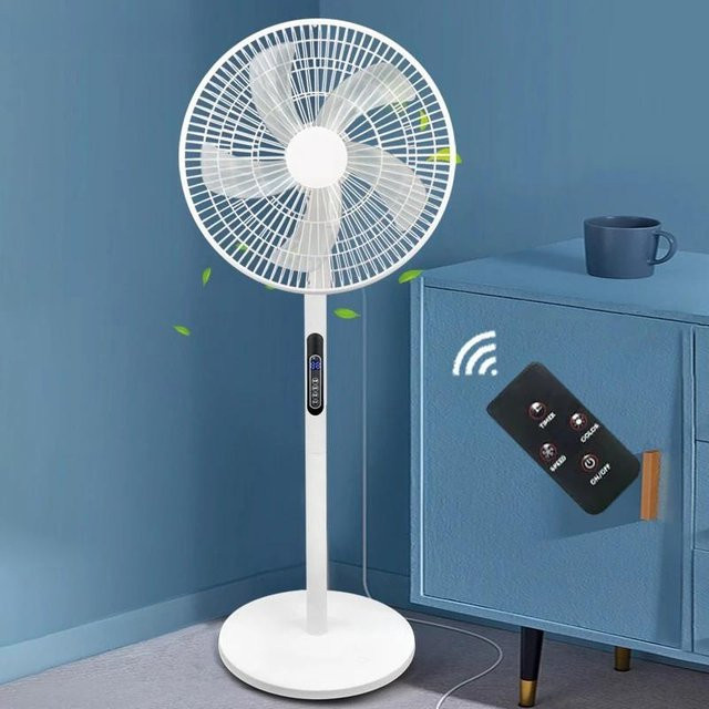 Decor Dream Standventilator 16 Zoll in Weiß mit Fernbedienung, Zeitschaltuhr und Schwenkkopf - Bild 1