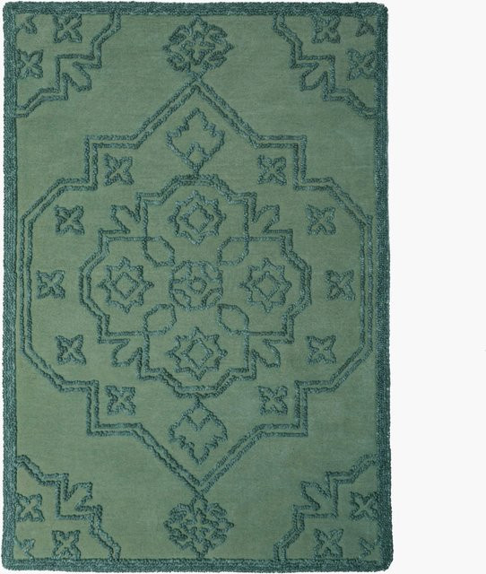 Flair Rugs Wollteppich Sable Vintage Blau B x T: 140 x 200 cm - Bild 1
