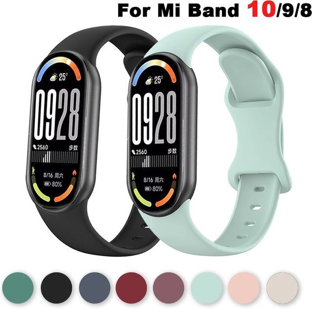 Xiaomi Uhrenarmband Silikon, Multicolor, Mi Band 10 9 8 - Bild 1
